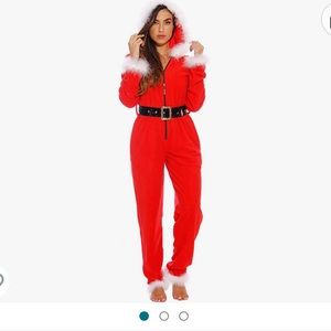 Just Love Holiday Santa Adult Onesie Pajamas -Large